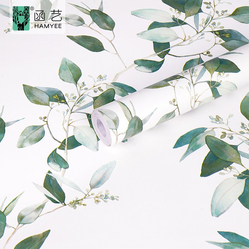2024 New 0.45*10m pvc removable floral tropical peel and stick wallpaper for bedroom