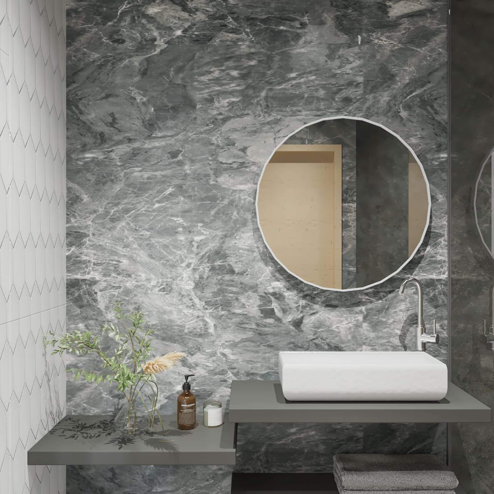 Grey Concrete Textured Wall Paper Vinyl Cement Peel And Stick Wallpaper Adhesive Marble Contact Paper For Living Room Bedroom