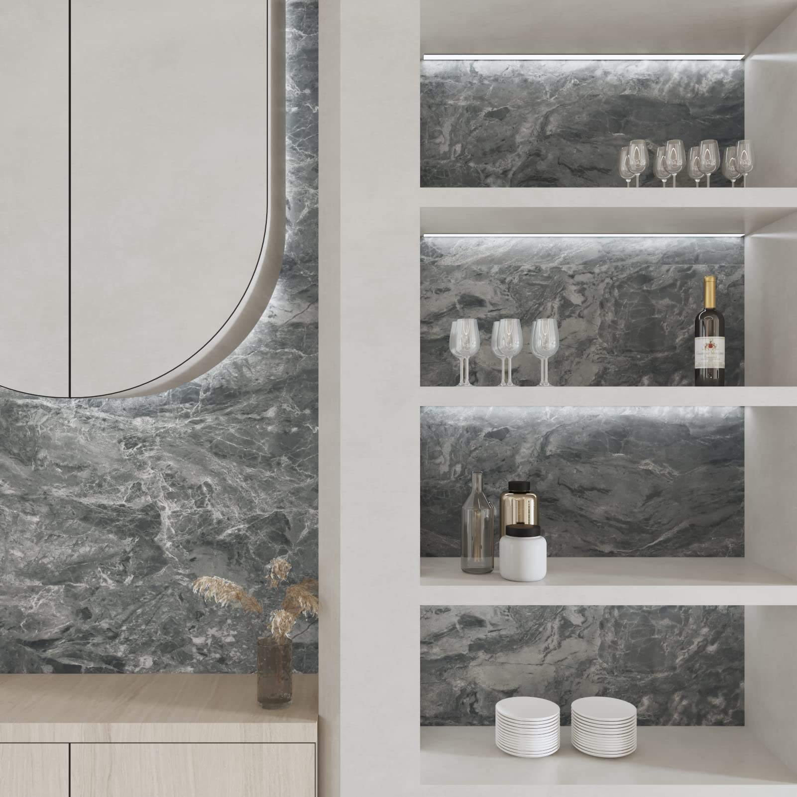 Grey Concrete Textured Wall Paper Vinyl Cement Peel And Stick Wallpaper Adhesive Marble Contact Paper For Living Room Bedroom