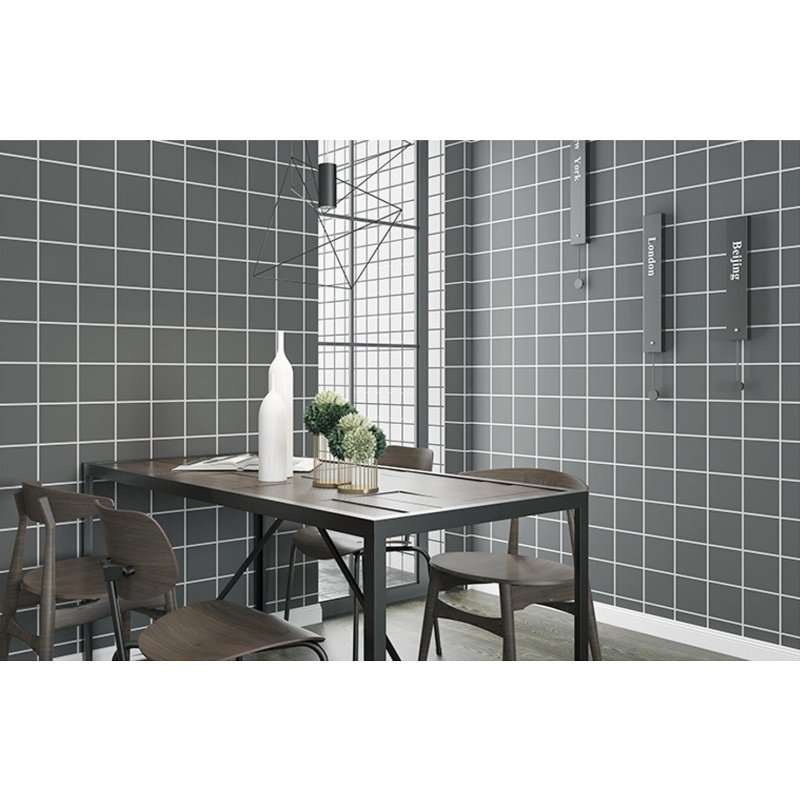 Sample For Free Luxury Green Gray American Decorative 3D Home Decor Waterproof Embossed PVC Vintage Wallpaper Roll For Office