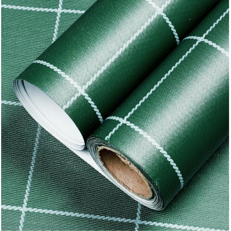 Sample For Free Luxury Green Gray American Decorative 3D Home Decor Waterproof Embossed PVC Vintage Wallpaper Roll For Office