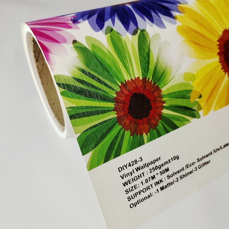 1.07m Width 250g Non Woven Vinyl Material Printable Wallpaper blank rolls