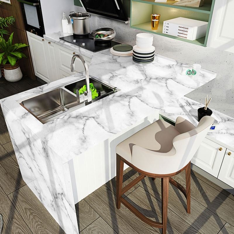 Marble Self Adhesive Wallpaper Furniture Cupboard Table Contact Paper Vinyl Waterproof Wall Stickers