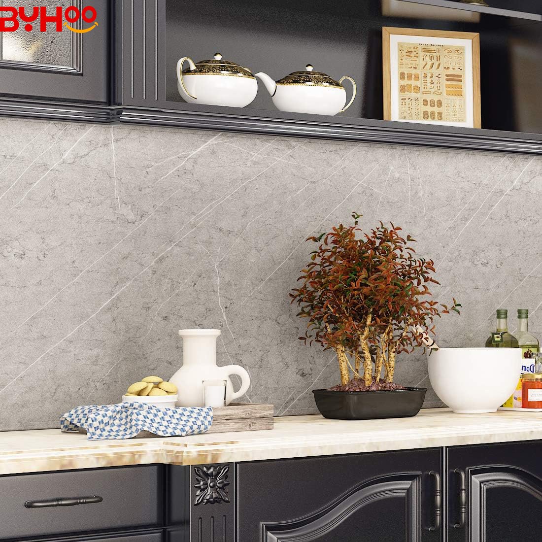 Wholesale Marble Paper Self Adhesive Waterproof Gloss Pvc WallPaper For Furniture Countertop Renovation