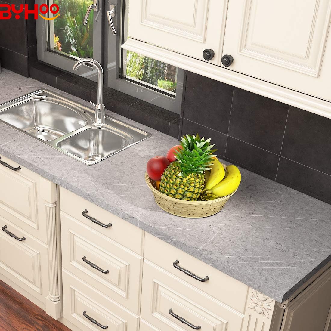 Wholesale Marble Paper Self Adhesive Waterproof Gloss Pvc WallPaper For Furniture Countertop Renovation
