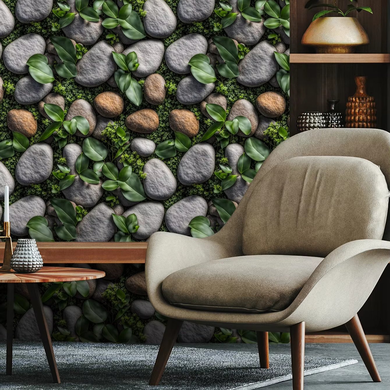 Hot selling natural simulation wall cabinet stone yellow pearl quartzite PVC self-adhesive wallpaper
