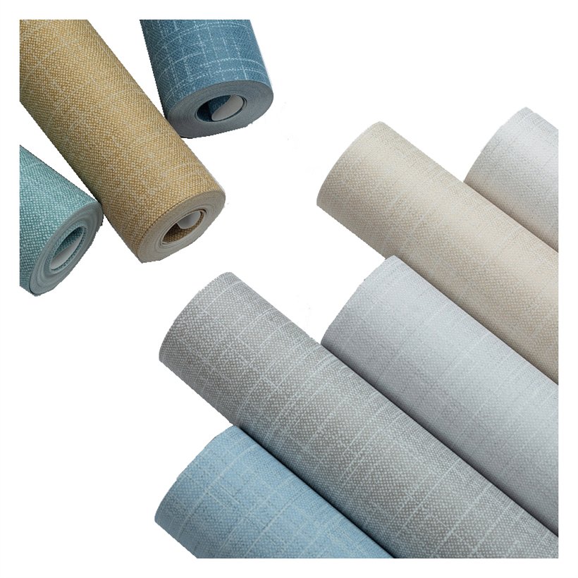 White Wallpaper Non-Woven wallcovering Grey Textured Plain Wallpaper Easy Paste The Wall Decor 3D wallpaper rolls