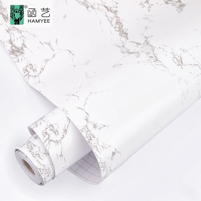 Factory marble sticker wallpaper roll black and white wall paper marble for living room