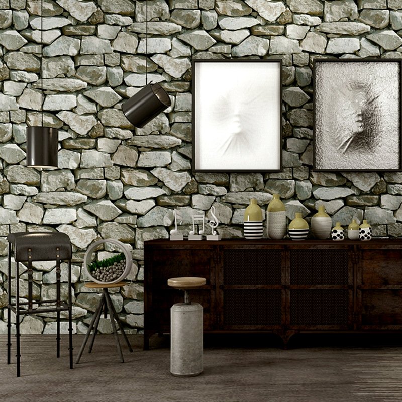 2022 Rustic 3D Bricks Wallpaper PVC Wall Paper Stone Restaurant Cloth Shop Home Decoration Chinese Style Vinyl Paper Rolls