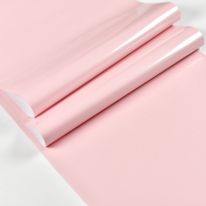 Modern Design Glossy Pink Waterproof PVC Glitter Wallpaper Roll Self-Adhesive Kitchen Countertop Contact Paper Decorative Film