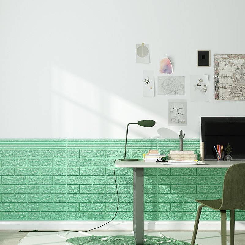 70x70cm Self-adhesive Eco-friendly Embossed Texture Wall Stickers Waterproof Soft Anti-collision Wall Panels for Home Decor