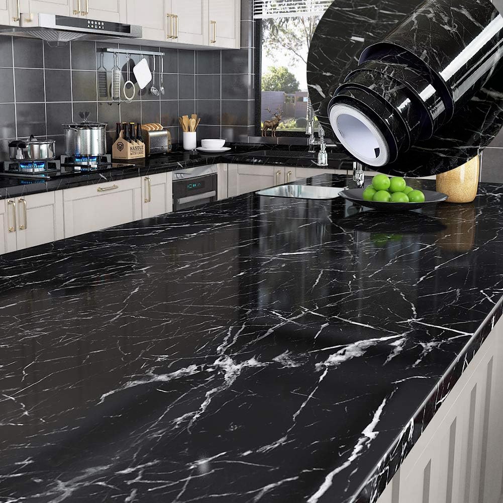 Removable custom 3d marble stickers self-adhesive kitchen countertop contact wallpaper peel and stick waterproof for bathroom