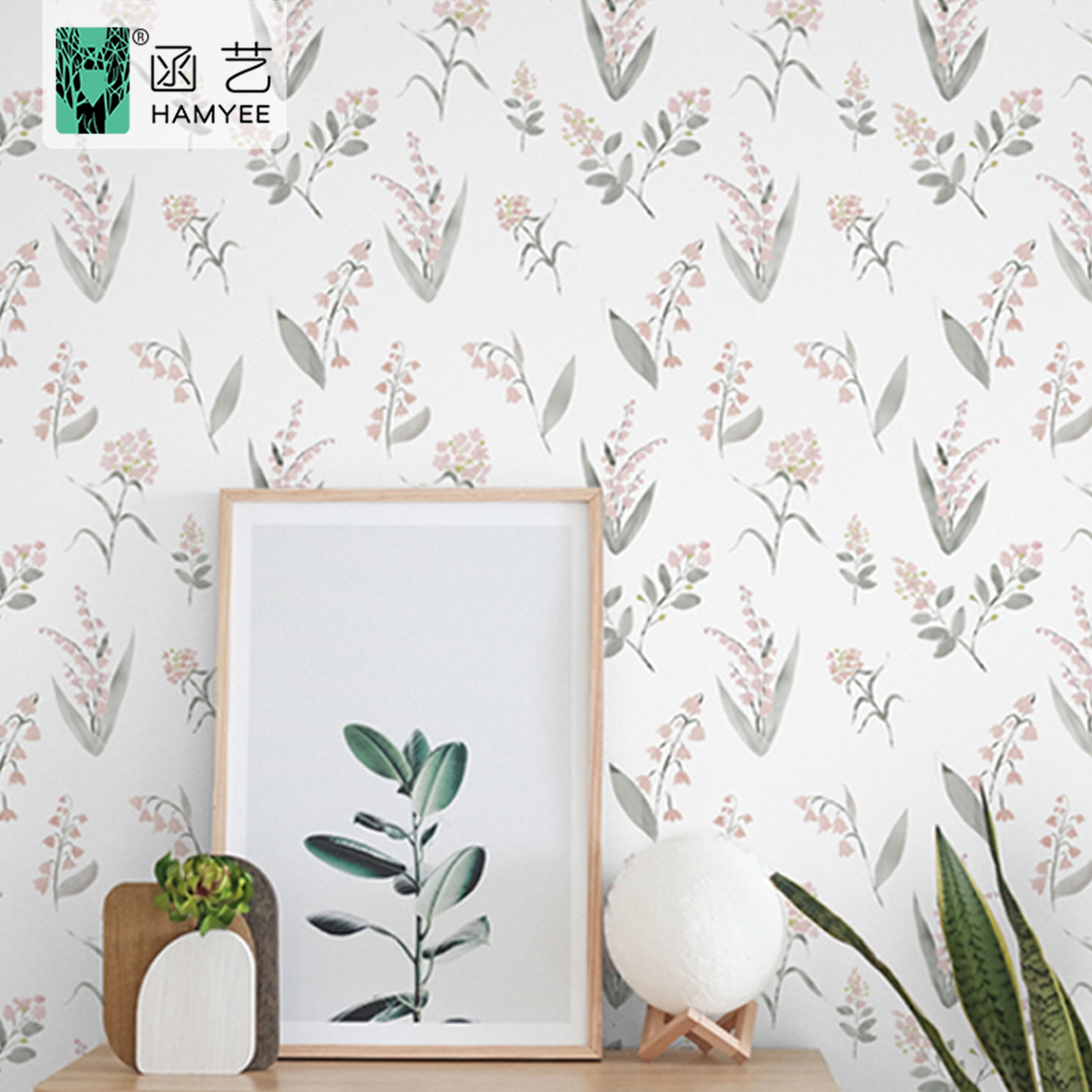 Custom design print self-adhesive peel and stick wallpaper roll for bedroom home decoration