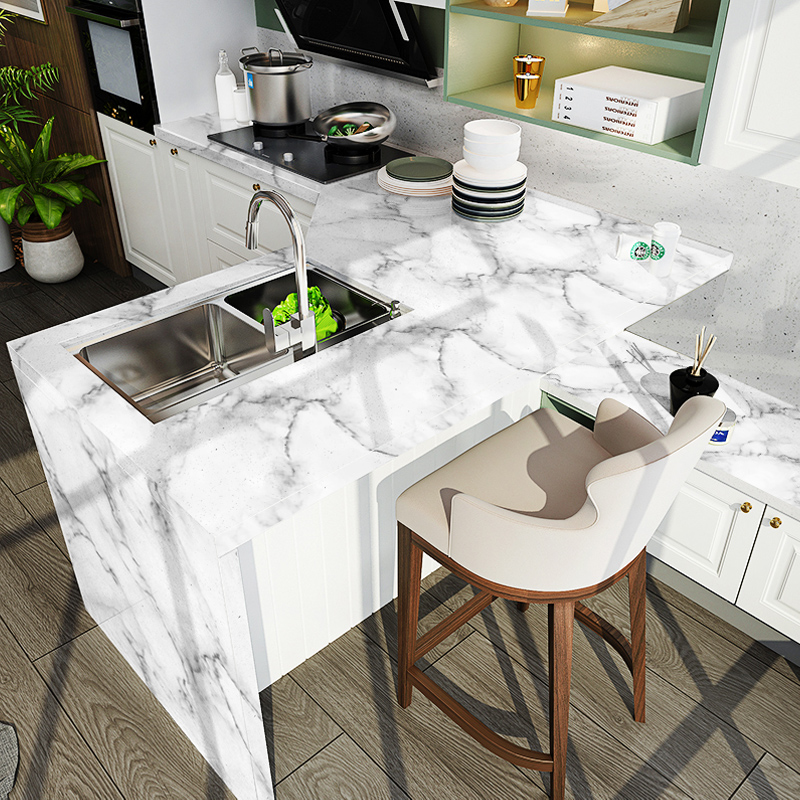 wallpaper home decoration marble kitchen self adhesive white waterproof pvc wallpaper marble