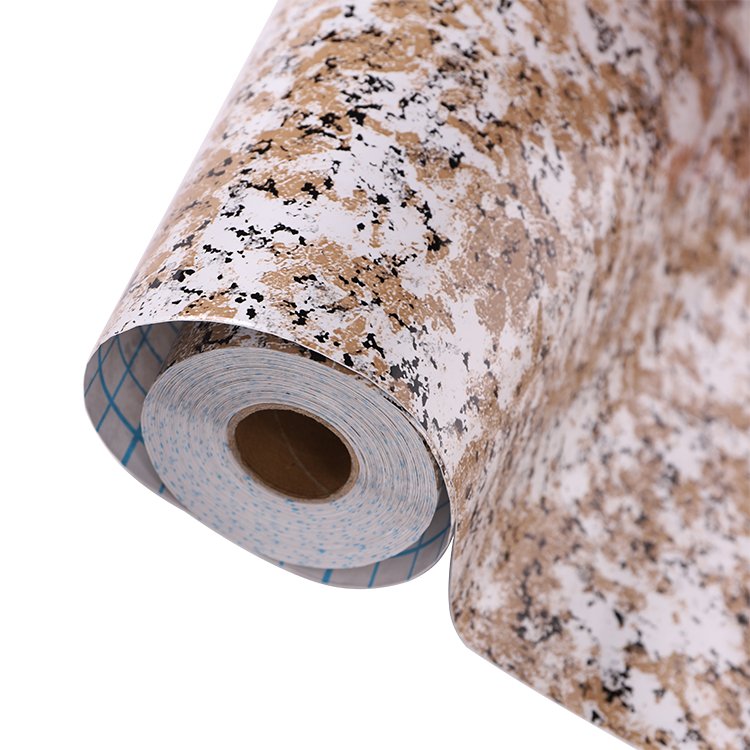 Wholesale Designs Kitchen Paper Wallpaper Sticker Living Room Waterproof marble Paper Wallpaper Roll papier peint pour sol