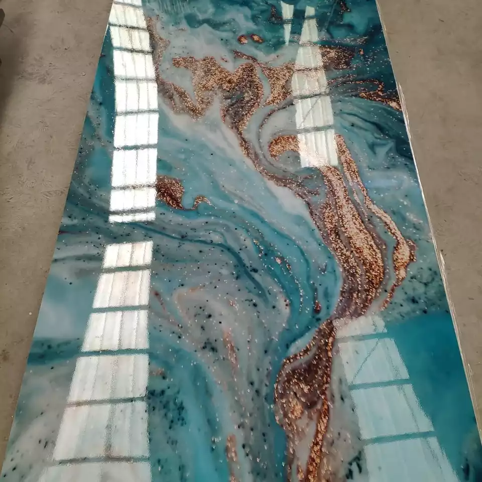 High Glossy 1220x2440mm 3mm PVC Wall Panel / PVC Marble UV Sheet Price