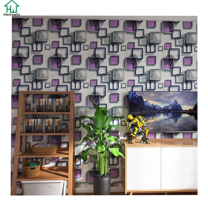 Removable 3d wallpaper sticker Adhesive Wall Paper PVC Wallpaper Roll For India market