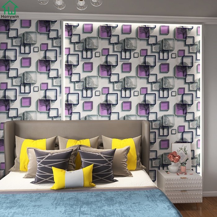 Removable 3d wallpaper sticker Adhesive Wall Paper PVC Wallpaper Roll For India market