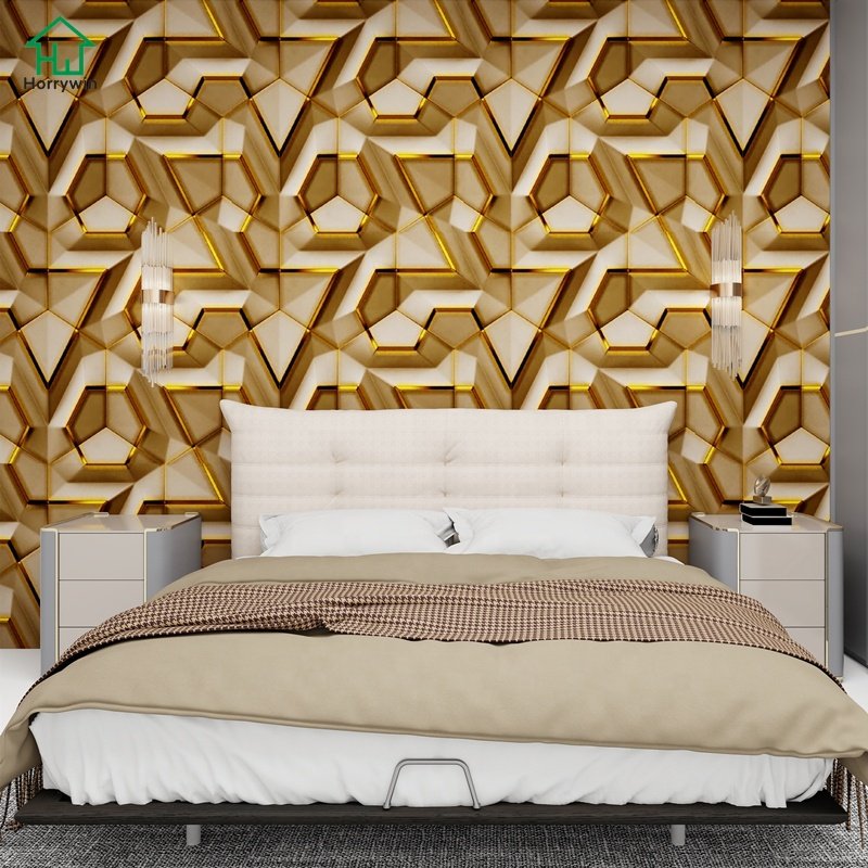 In stock Removable morden wallpaper 3D self adhesive wallpaper vinyl wall sticker roll for wall