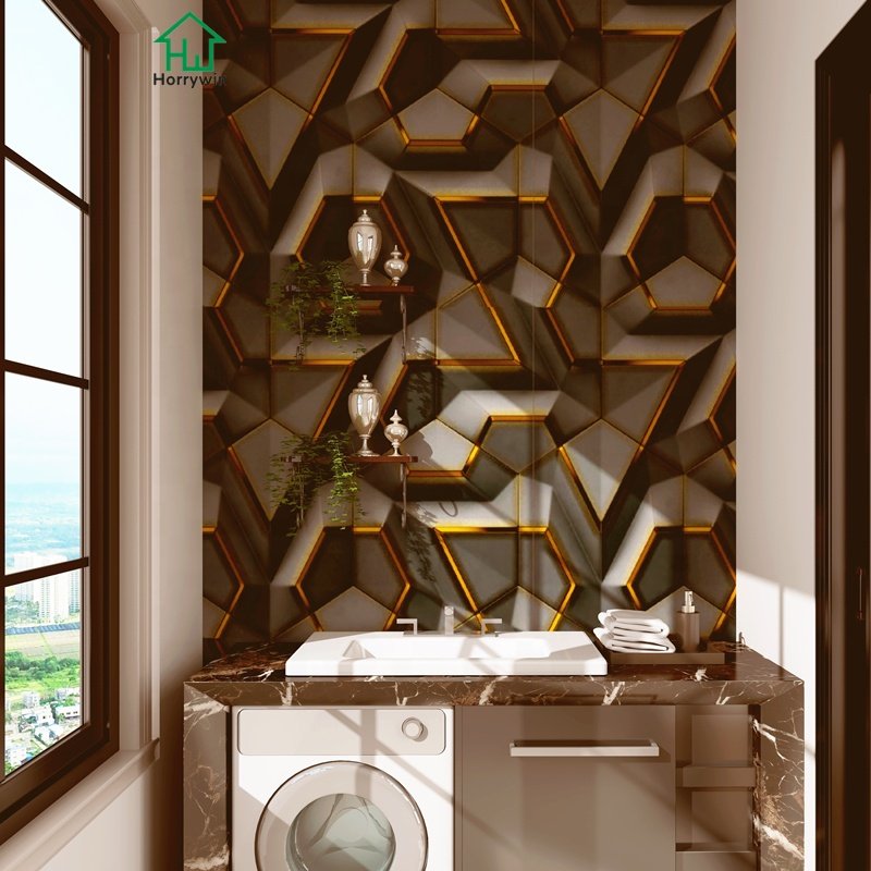 In stock Removable morden wallpaper 3D self adhesive wallpaper vinyl wall sticker roll for wall