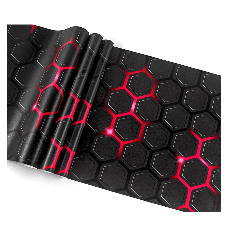 2024 Paper Wall Decor Modern Scientific Removable PVC Metal 3D Wall Paper Rolls for KTV Ball Music Esports Room Background