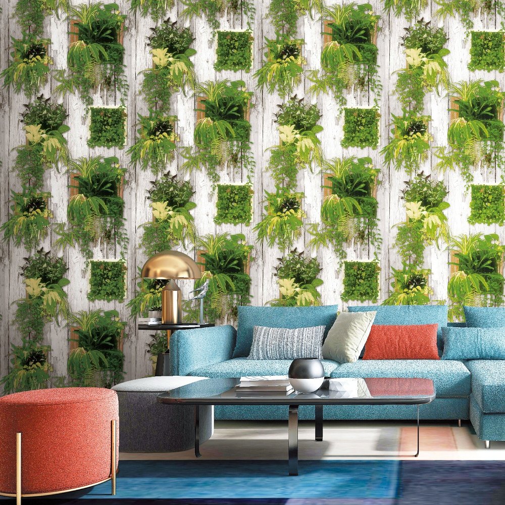2024 new hot sell Modern Style Fresh Nature 3d green plant flower basketModern Style Fresh Nature 3d green plant flower basket