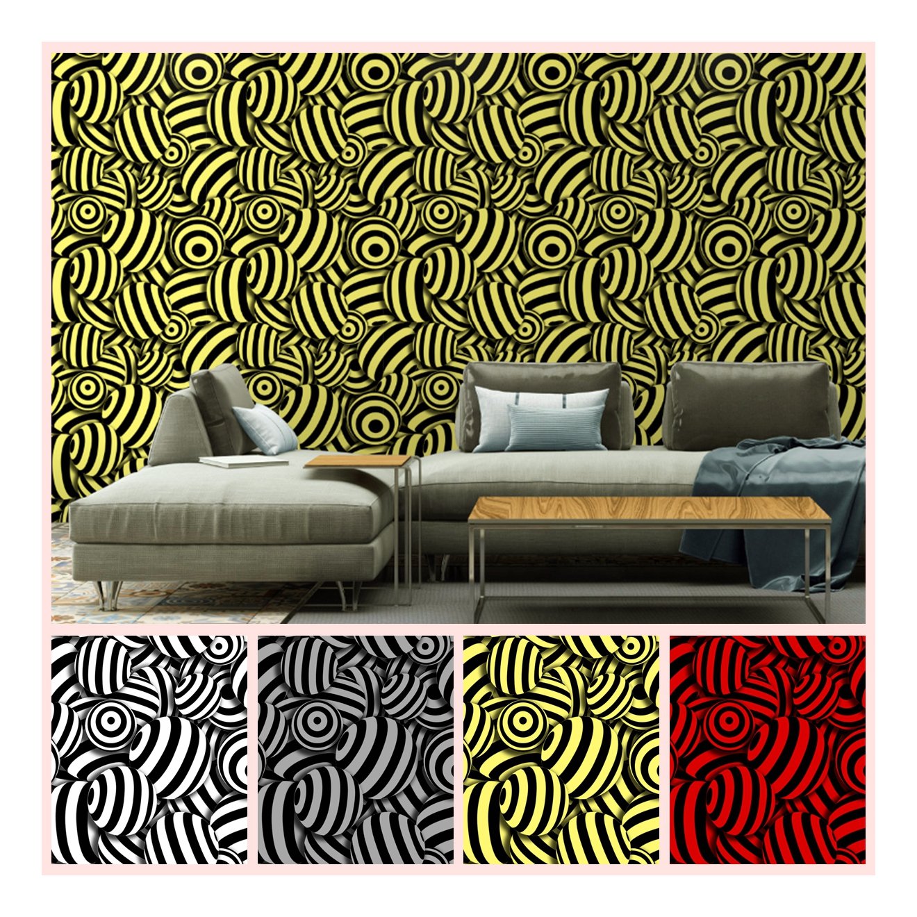 Special design pvc wallpaper 3d, Room decoration Colorful wallpaper rolls in stock