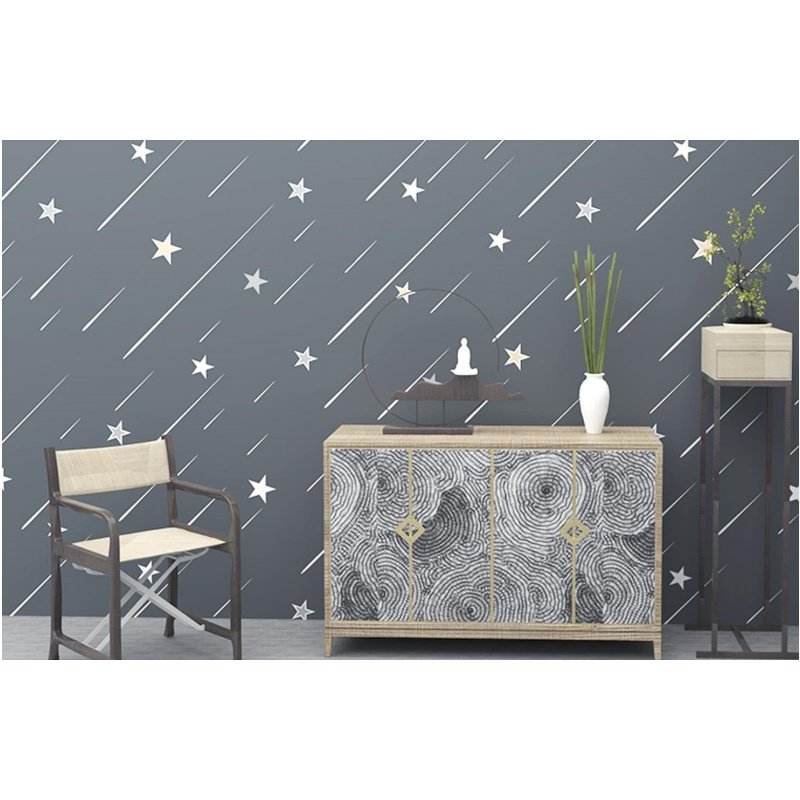 Custom Wallpaper Rolls Star Design Paper for Interior Design High Quality Adhesive And Waterproof Wallpaper