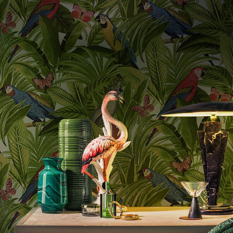 Eco Friendly Wallpaper Modern Wallpaper Lovely Parrot Design Home Decoration