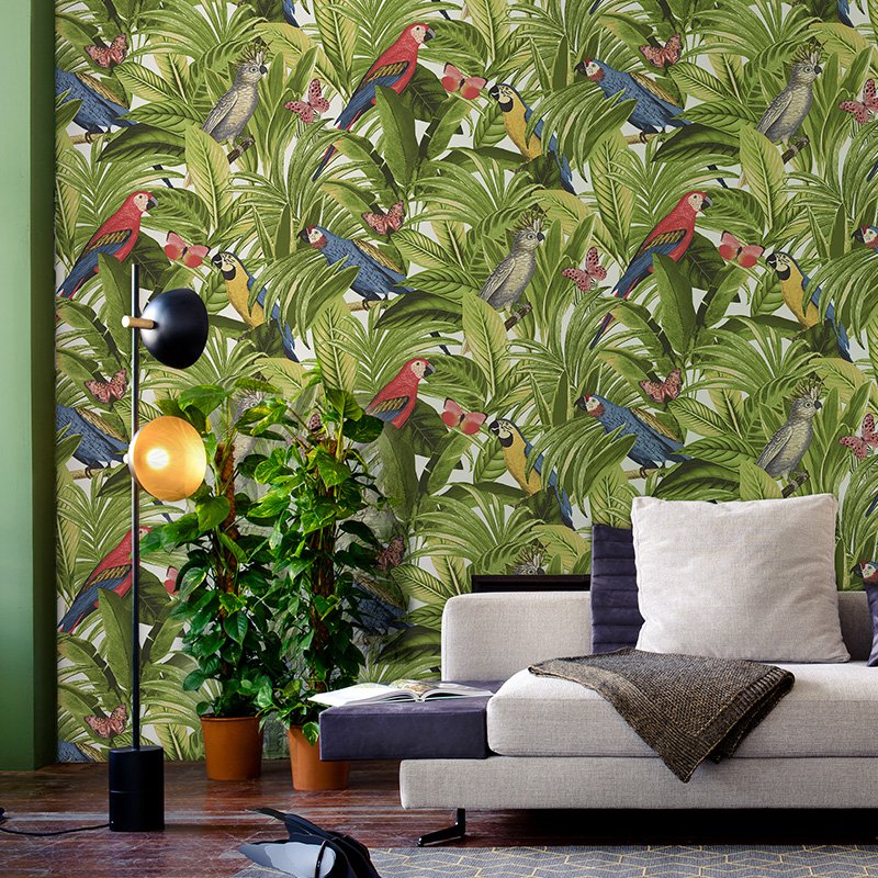 Eco Friendly Wallpaper Modern Wallpaper Lovely Parrot Design Home Decoration