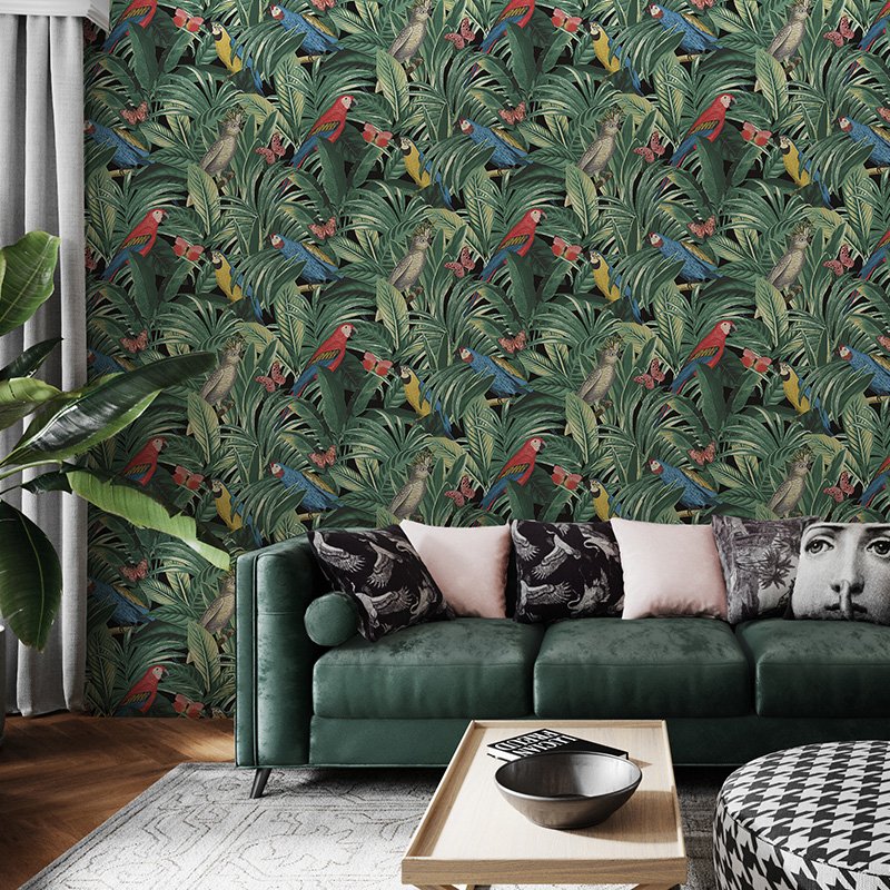 Eco Friendly Wallpaper Modern Wallpaper Lovely Parrot Design Home Decoration