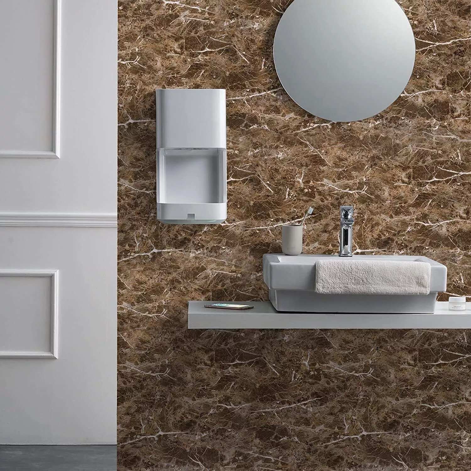 Vinyl Marble Wallpaper Self Adhesive Wallpaper Contact Paper Peel and Stick Matte Marble Wallpaper For Countertop Table Cabinet