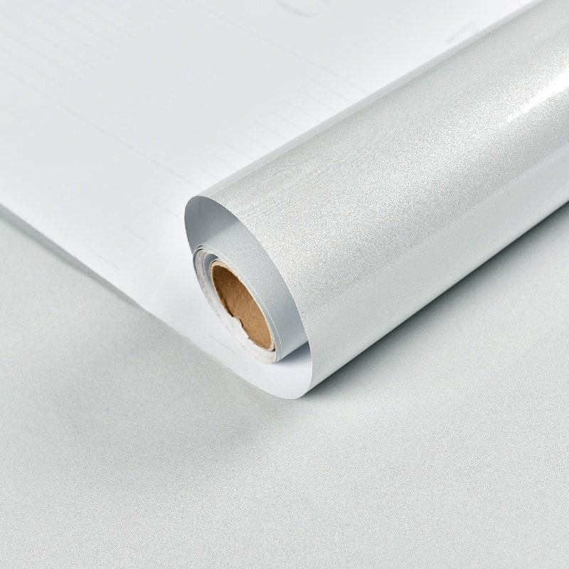 Wholesale Modern Style Glossy Grey PVC Wallpaper Sticker Self-Adhesive Waterproof Anti-Fouling for Kitchen Walls and furniture