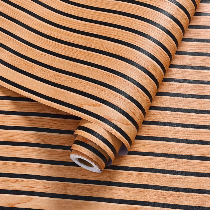 price cheap yellow wood fluted panel wallpaper high quality self-adhesive for full room bedroom wall 3d