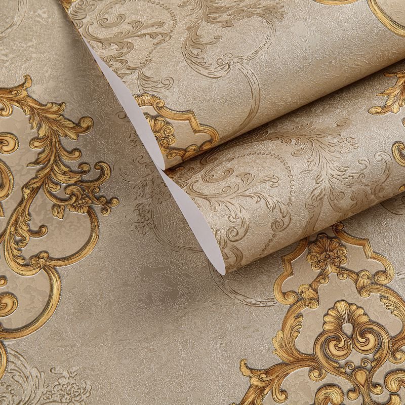 modern 3d luxury wallpaper stripes deerskin bedroom emboss floral wallpaper living room tv background wall wallpaper