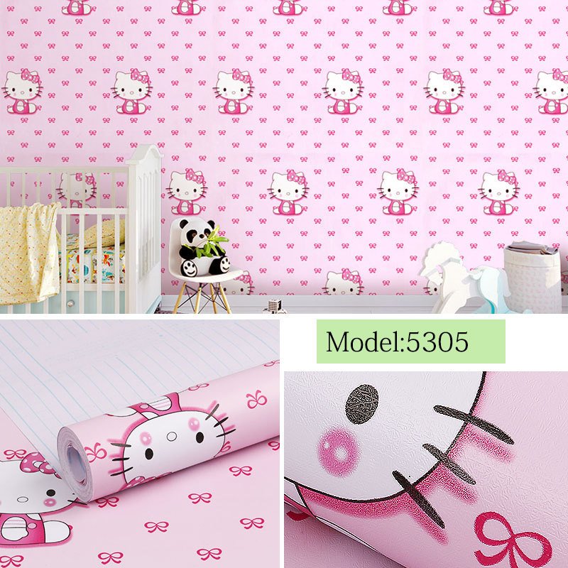 customized painted cartoon kids self adhesive peel and stick wallpaper for bedroom