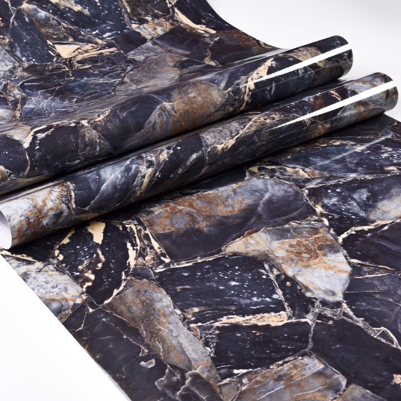 Competitive Price High Glossy Marbling 3D Foam Wall Paper Decoration Elegant Bathroom Interior Wallpaper for Bedroom Kitchen