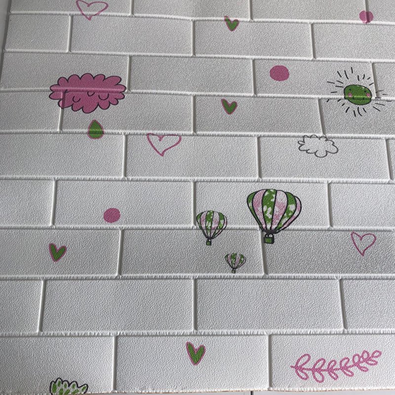 Modern 3D Foam Wallpaper for Interior Decor Soundproof Anti-Static Waterproof Living Room Wall Stick-On Wallpaper