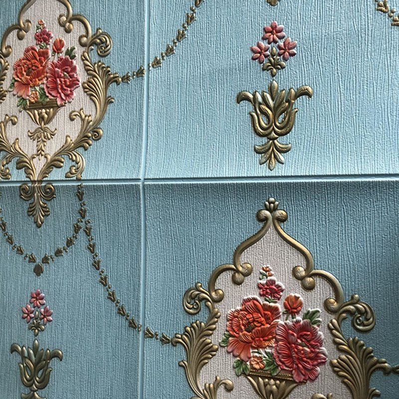 Modern 3D Foam Wallpaper for Interior Decor Soundproof Anti-Static Waterproof Living Room Wall Stick-On Wallpaper