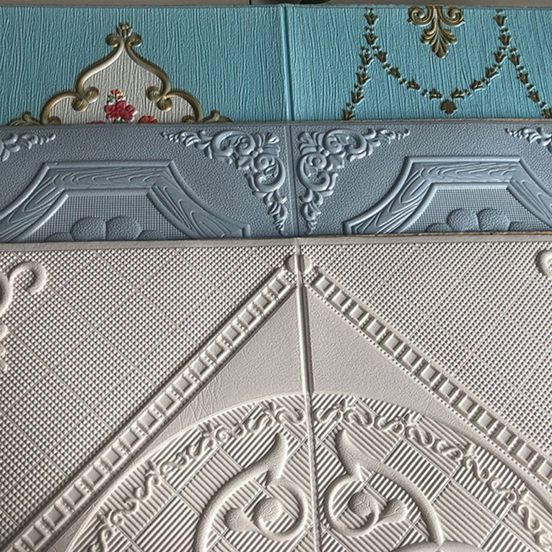 Modern 3D Foam Wallpaper for Interior Decor Soundproof Anti-Static Waterproof Living Room Wall Stick-On Wallpaper