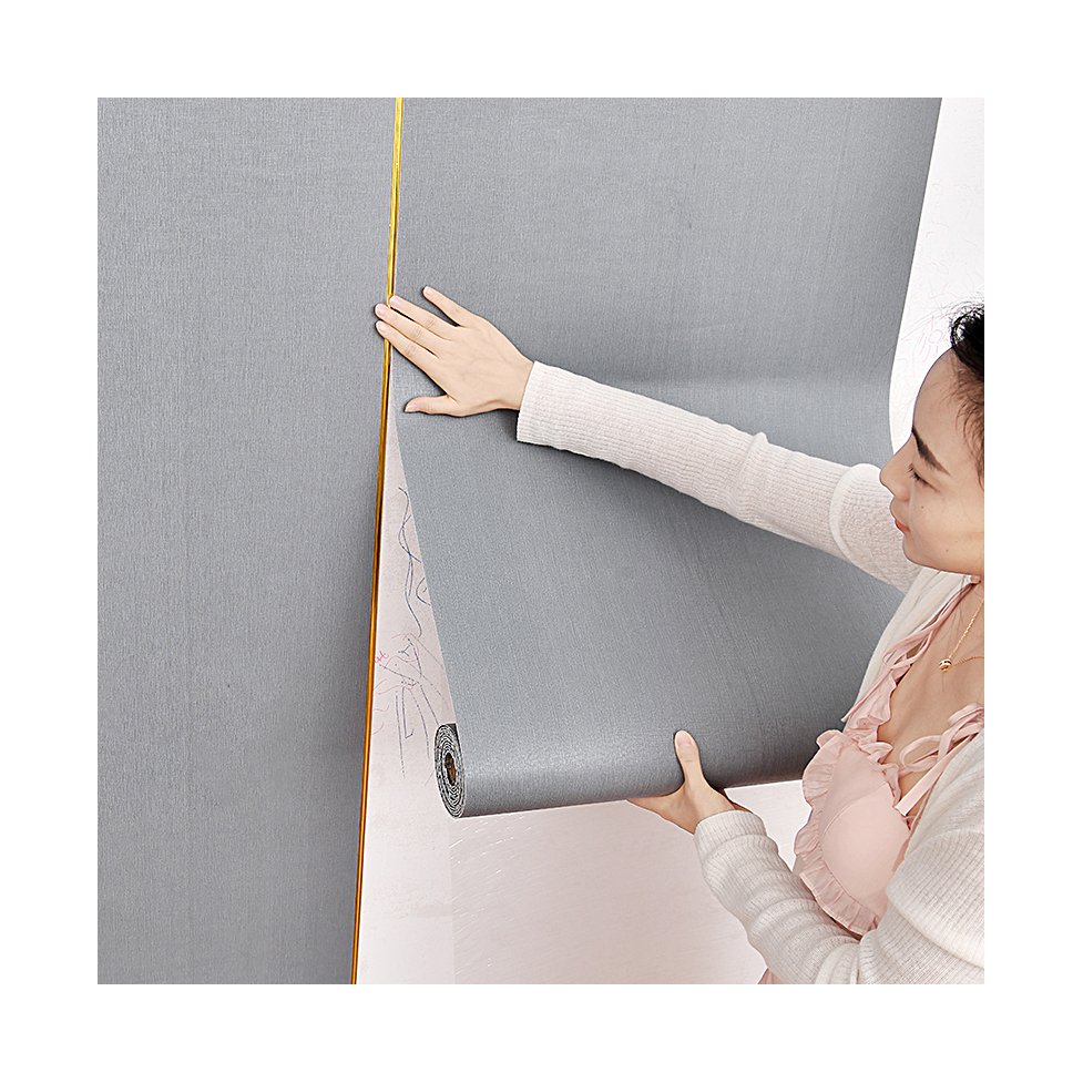 Luxury modern design pvc wall panel self adhesive wallpaper rolls for living room decoration