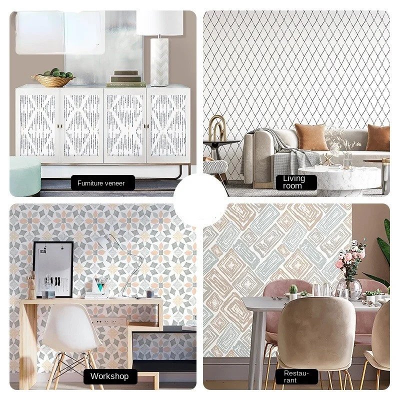 3m Rolls Wallpaper Bedroom Wall Decoration Self-adhesive Wallpaper Desk Cabinet Sticker Wallcovering Peel and Stick Home Decor