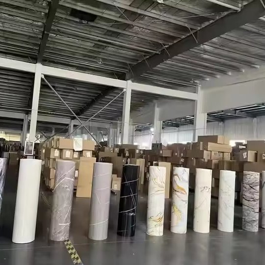 Marble Wall Stickers 1.2*3m Vinyl Foam Roll Foil Marble Wall Tile Stickers Removable For Home Decor