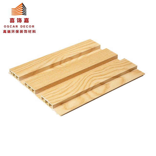 Modern WPC Wall Panel for Indoor Decoration Wood Plastic Composite WPC Cladding Fluted Wall Board PVC Coating Bedrooms Hotels