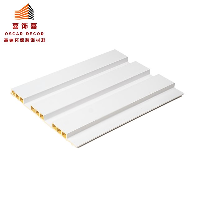 Modern WPC Wall Panel for Indoor Decoration Wood Plastic Composite WPC Cladding Fluted Wall Board PVC Coating Bedrooms Hotels