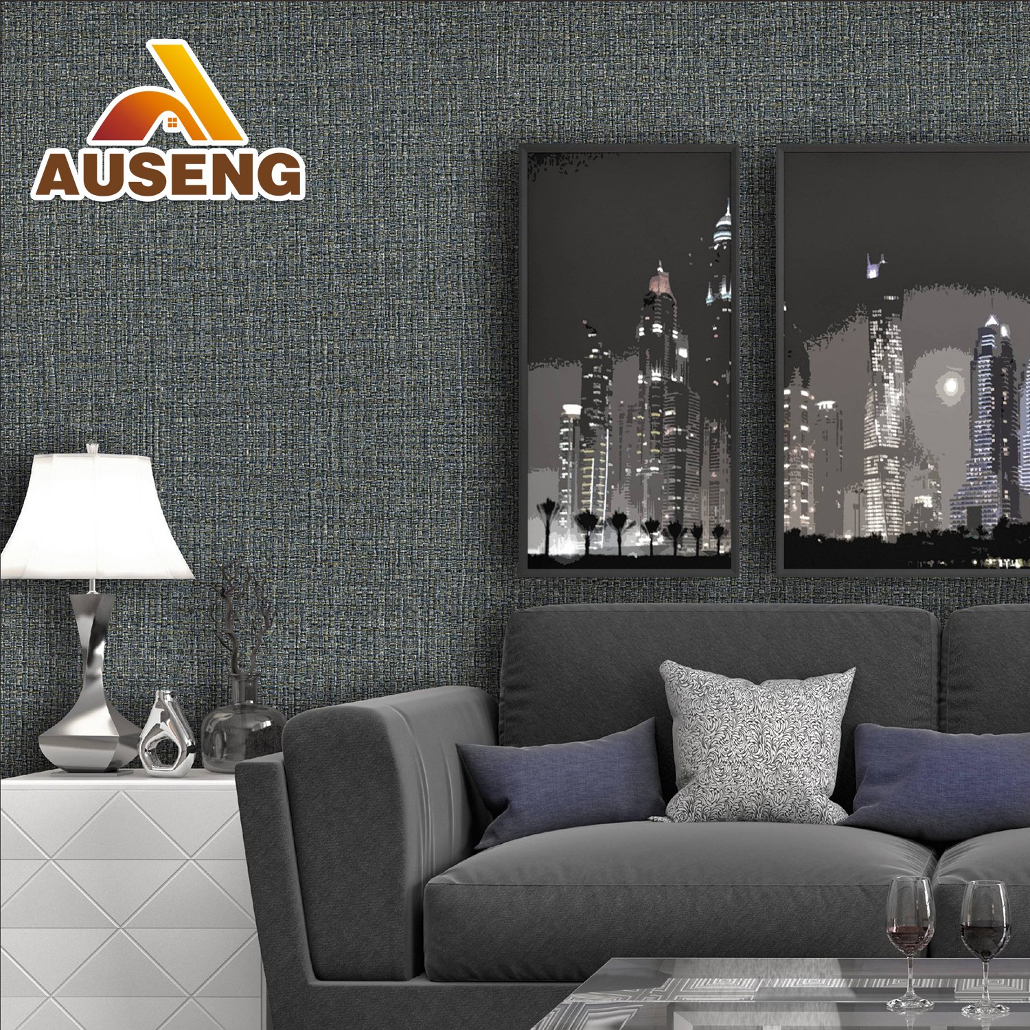 Factory Wholesale Popular Pvc Linen texture papier peint wall paper vinyl faux art wallpaper Fabric Backed PVC Wall Cover