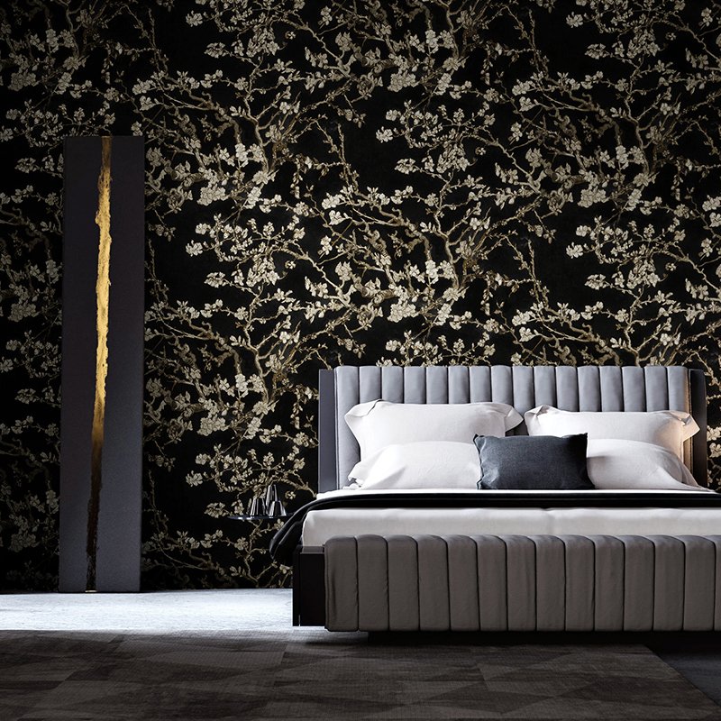 Yellow China Mural 3d Flower Vintage Paper Chinoiserie Wallpaper