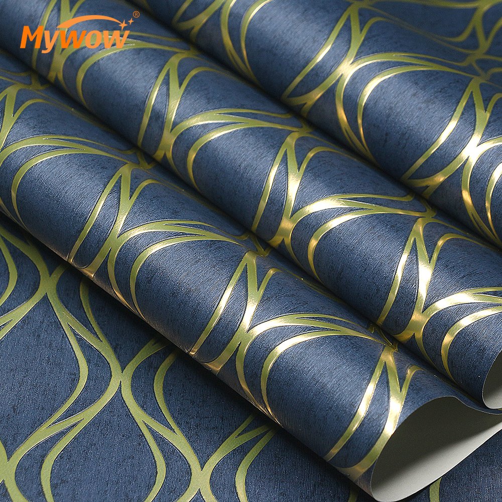 MyWow Interior 0.53*10m Luxury Metallic PVC Wallpaper Waterproof Europe Design