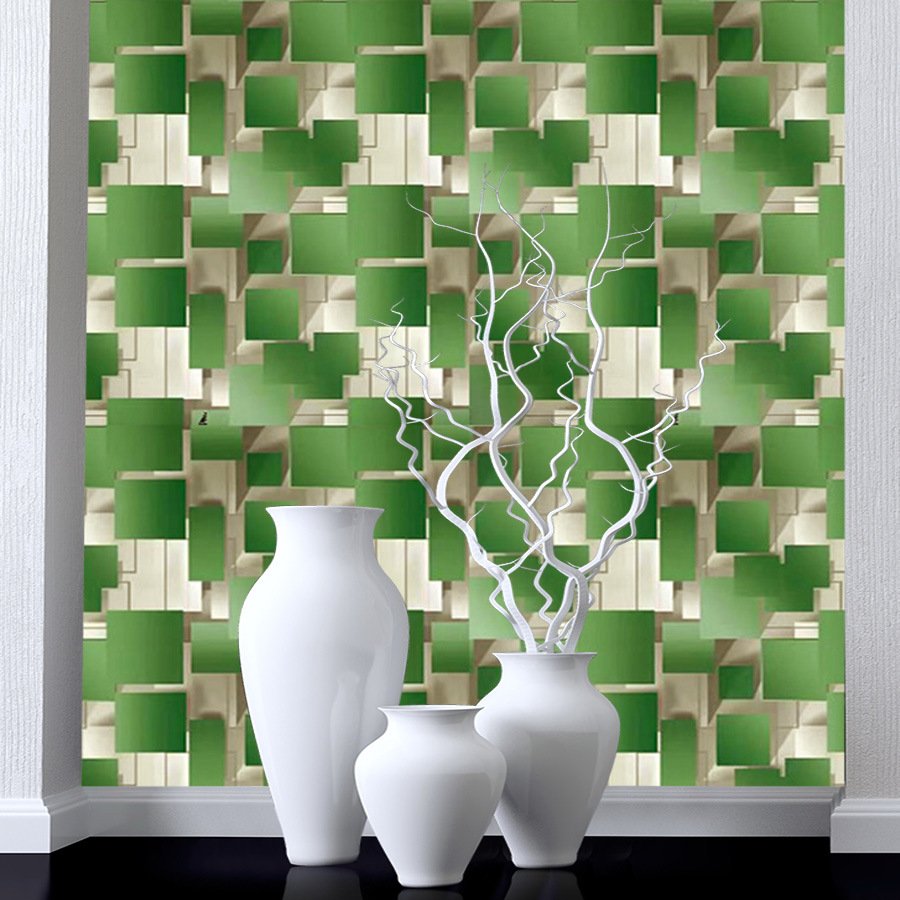 3D Cube Wallpaper PVC Self-Adhesive Waterproof Sticker DIY Wallpaper Solid Color Home Furniture Decor For Living Room & Bedroom