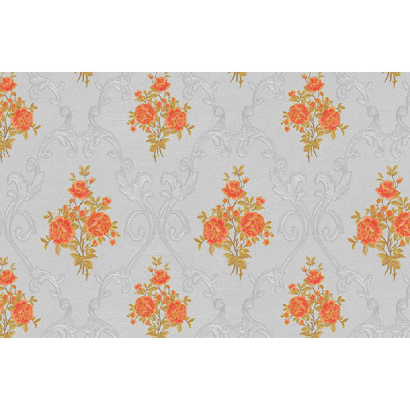 Floral Non-Woven Self Adhesive flowers custom Wallpaper embossed Wall Mural emboss Wallpaper Roll 3D for home